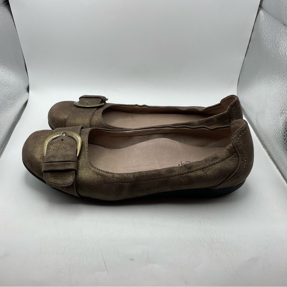 Abeo Trina Women’s Gold Metallic Flats Size 8 Narrow